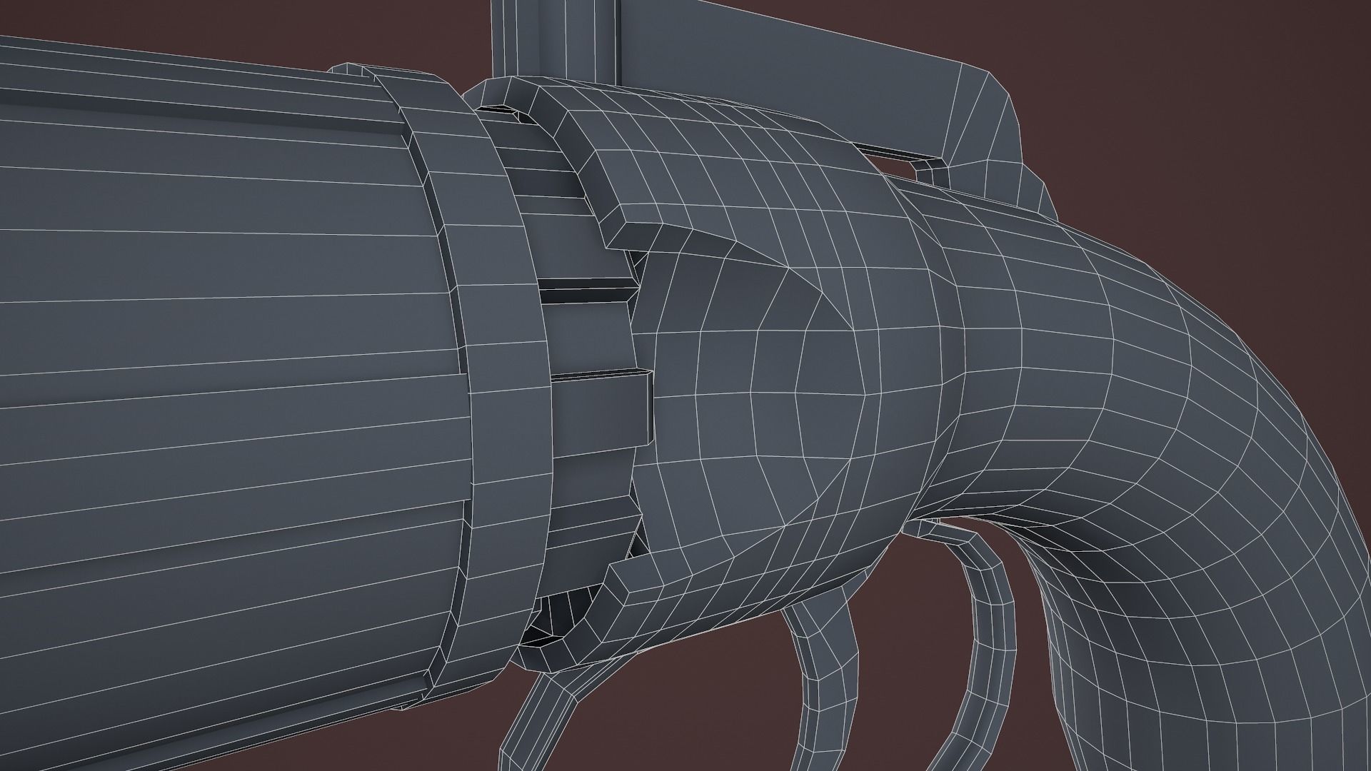 Allens and Turber Pepperbox Revolver Low-poly 3D model_17