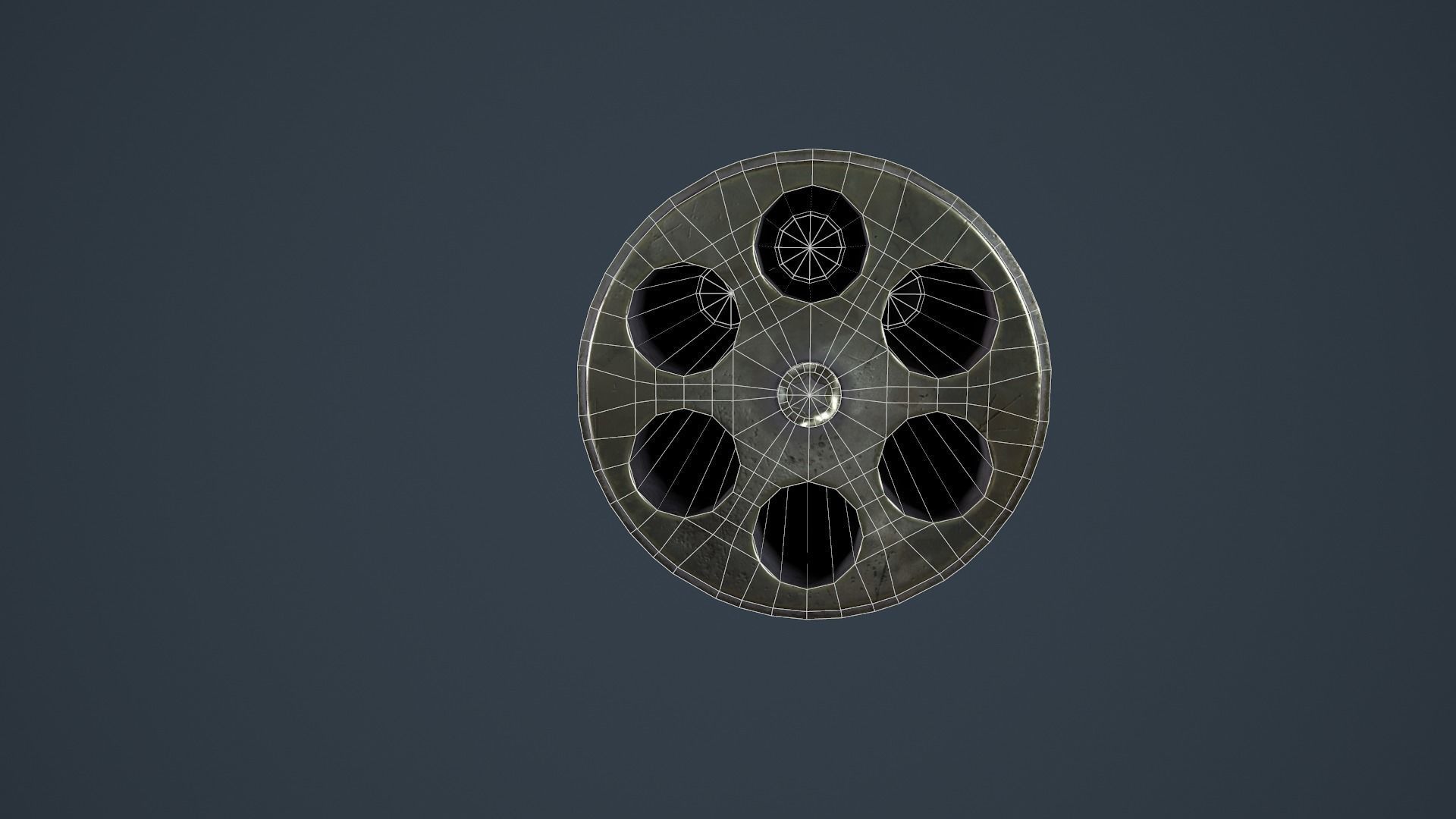 Allens and Turber Pepperbox Revolver Low-poly 3D model_12