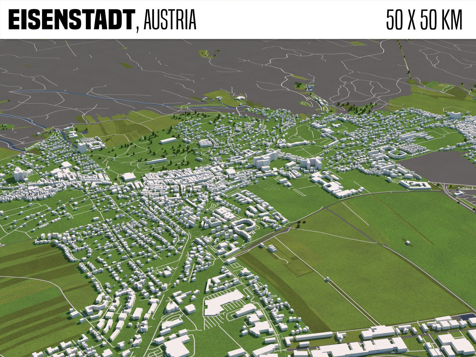 Eisenstadt Austria 50x50km