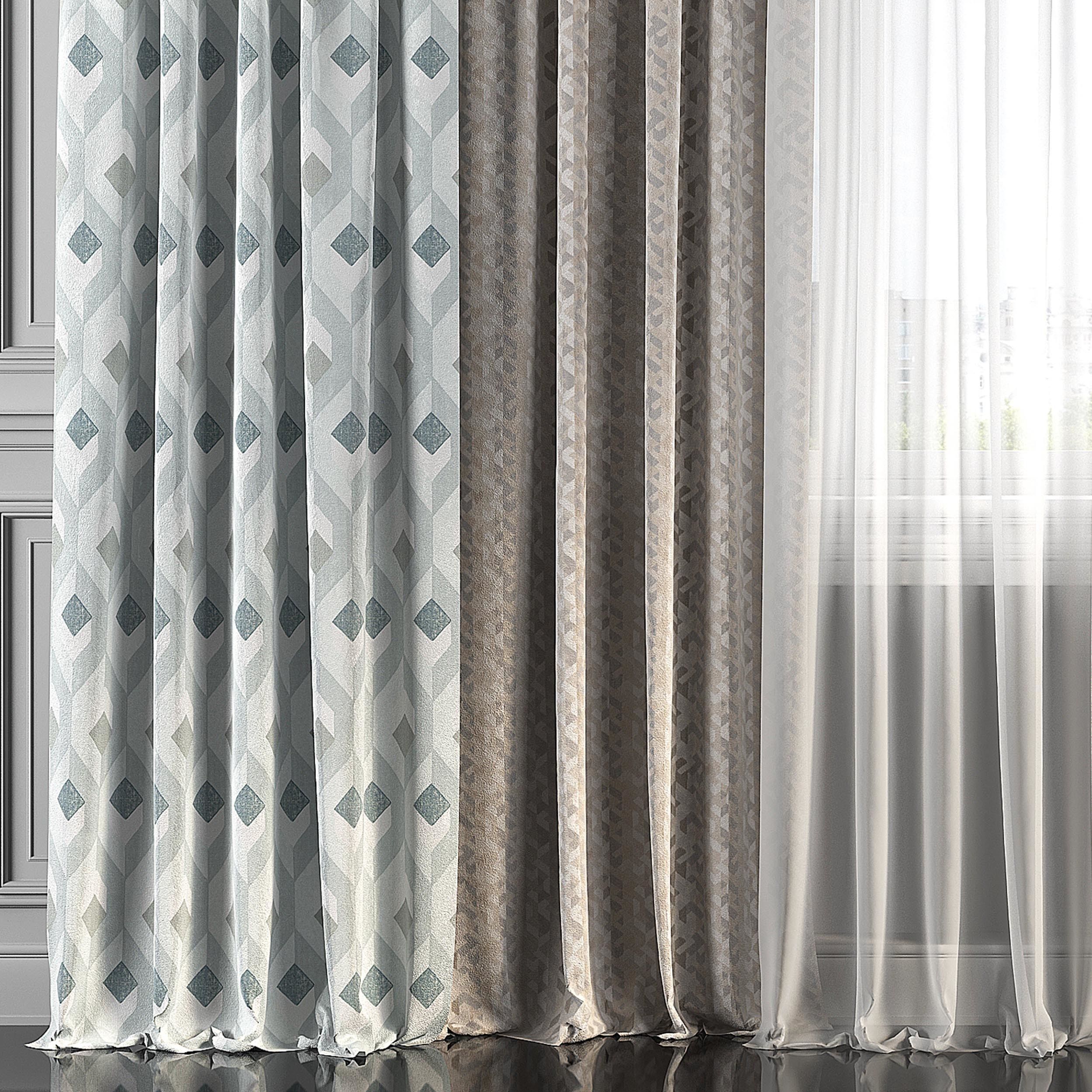 Curtain Set 146 3D model_3