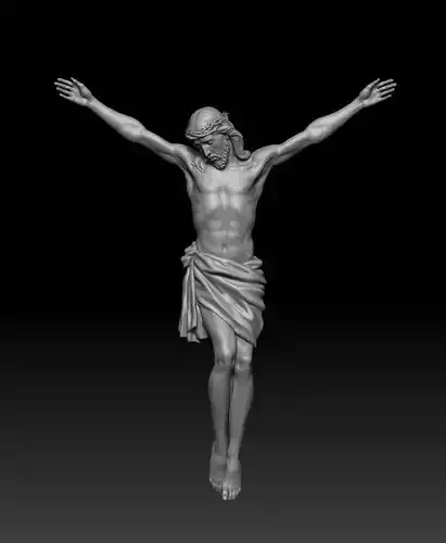 Christ jesus on cross 3D print model