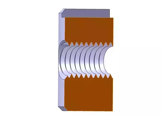 Cross Dowel M4xD8x12mm 6mm-6mm 3D print model