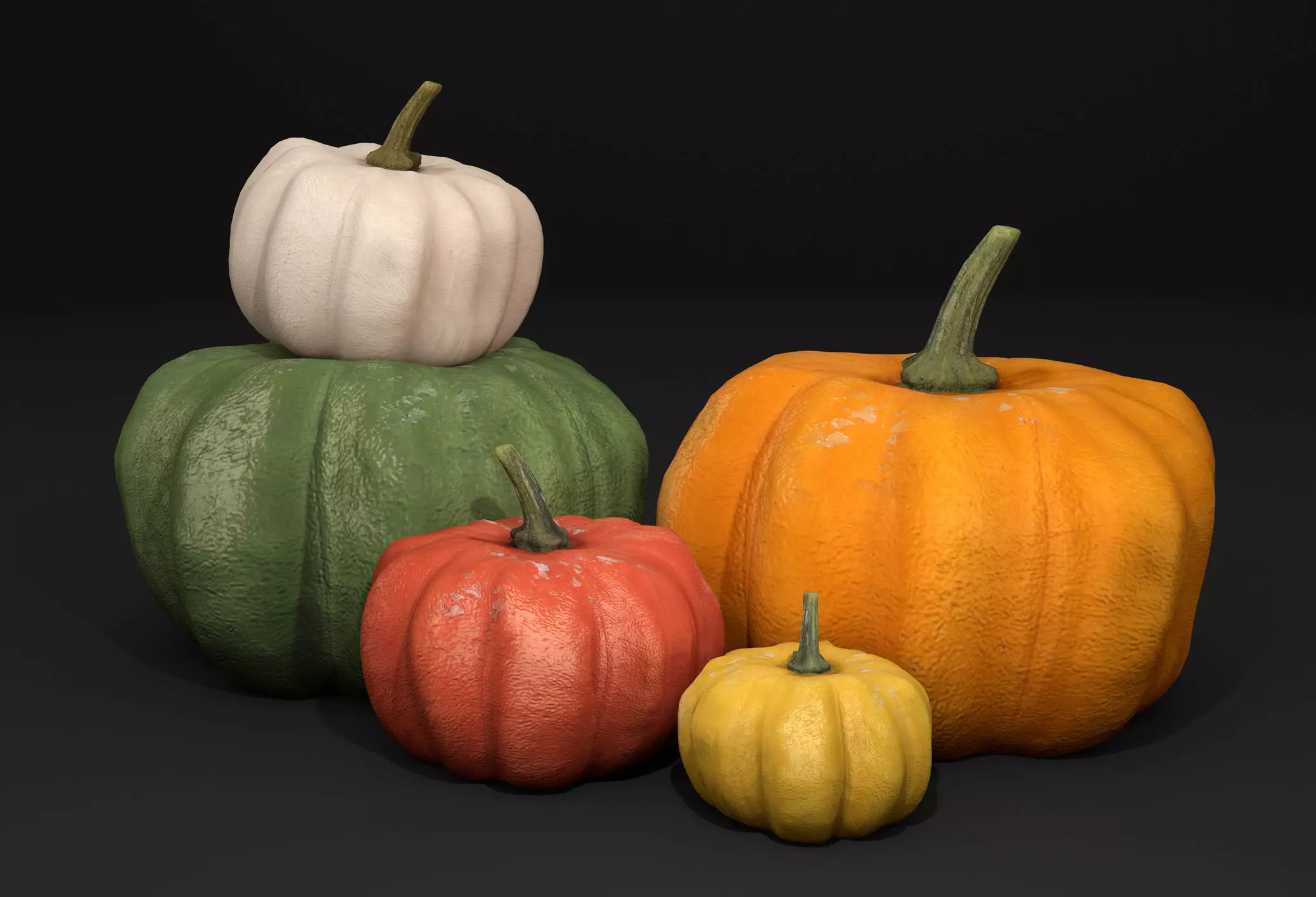 3D Pumkins for Blender Low-poly 3D model