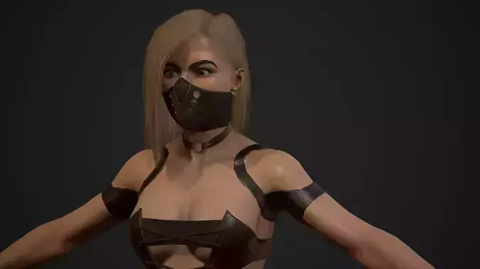 Thief-Girl- Game Ready Low-poly 3D model girl