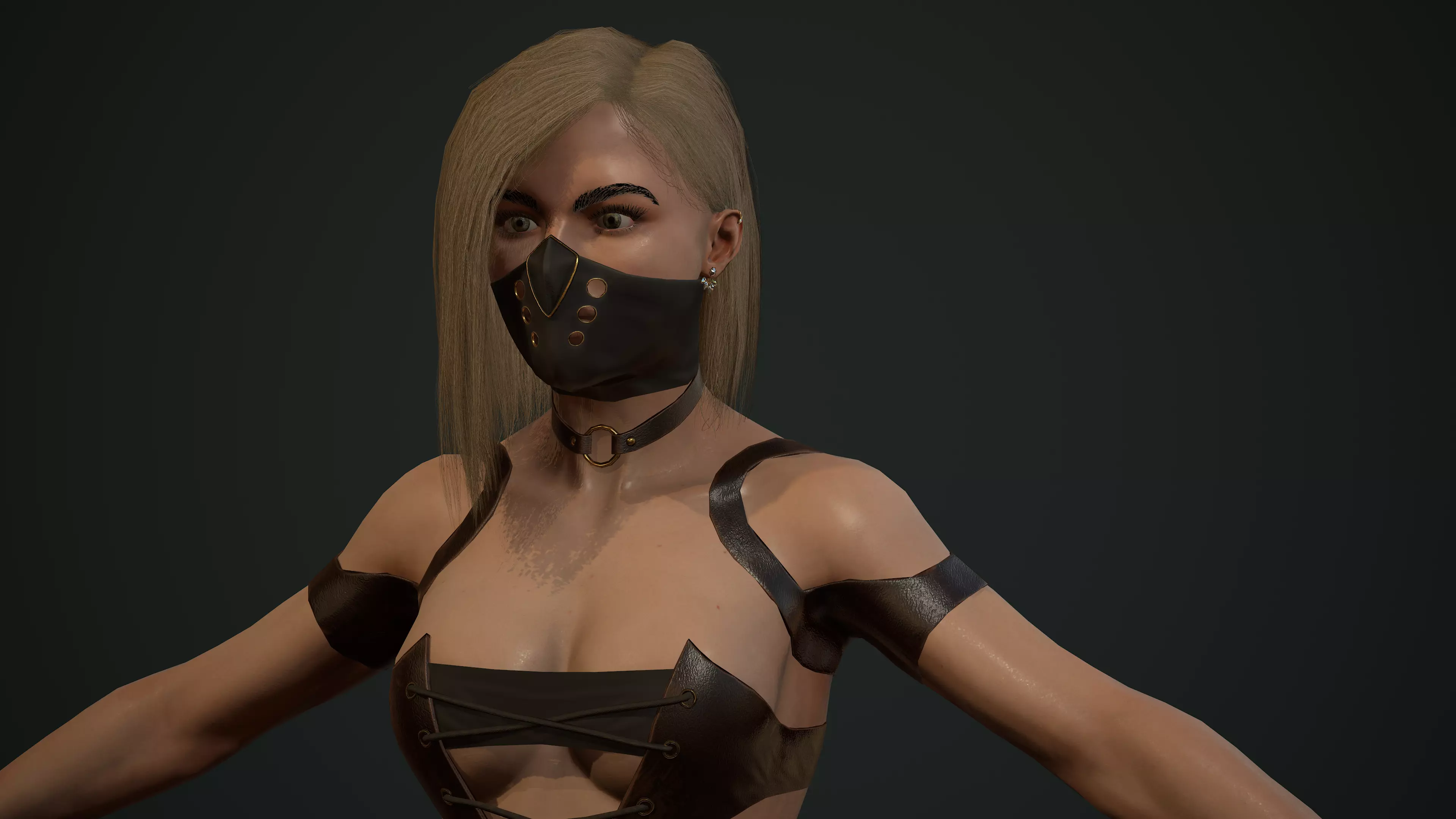 Thief-Girl- Game Ready Low-poly 3D model girl Low-poly 3D model_0