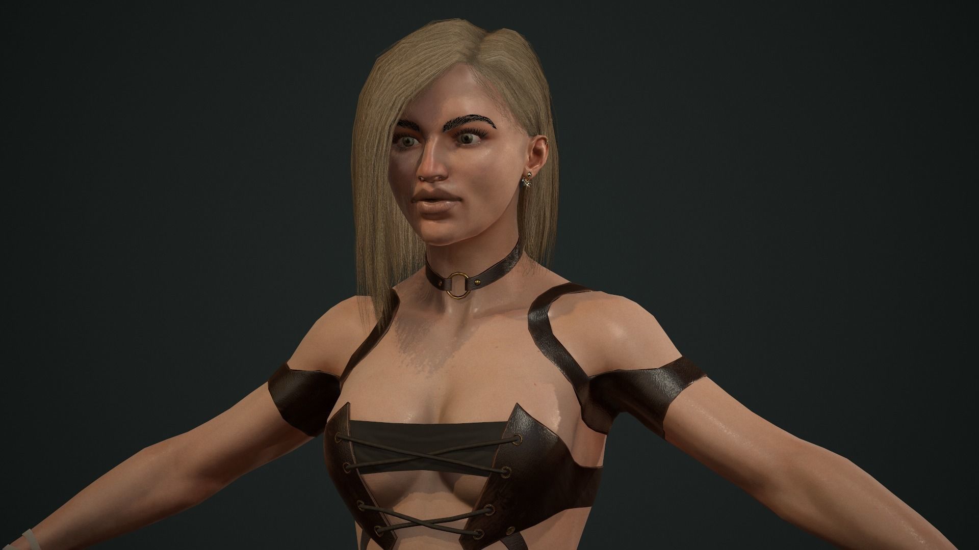 Thief-Girl- Game Ready Low-poly 3D model girl Low-poly 3D model_11