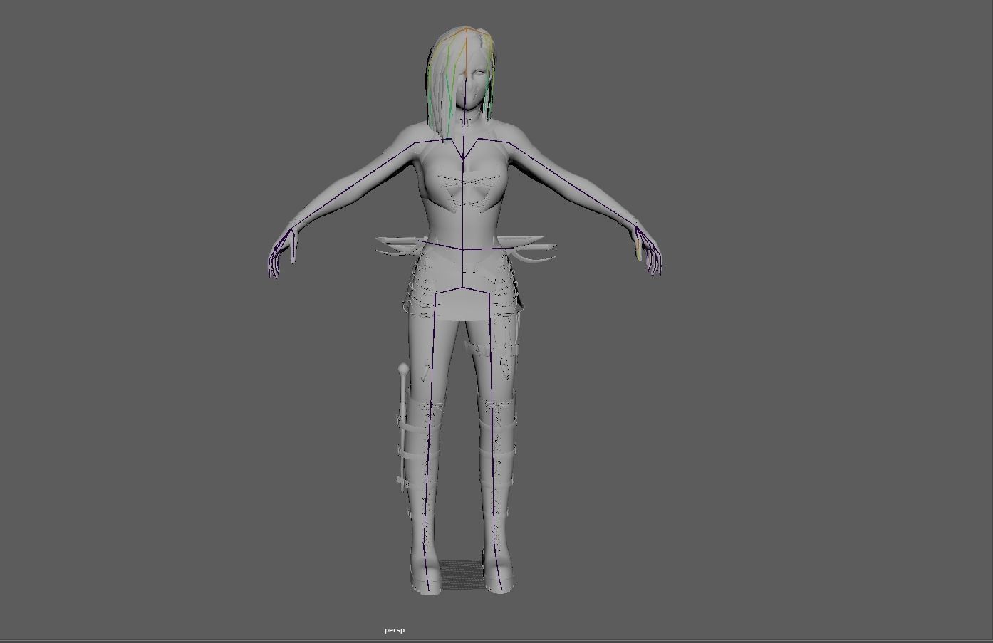 Thief-Girl- Game Ready Low-poly 3D model girl Low-poly 3D model_12