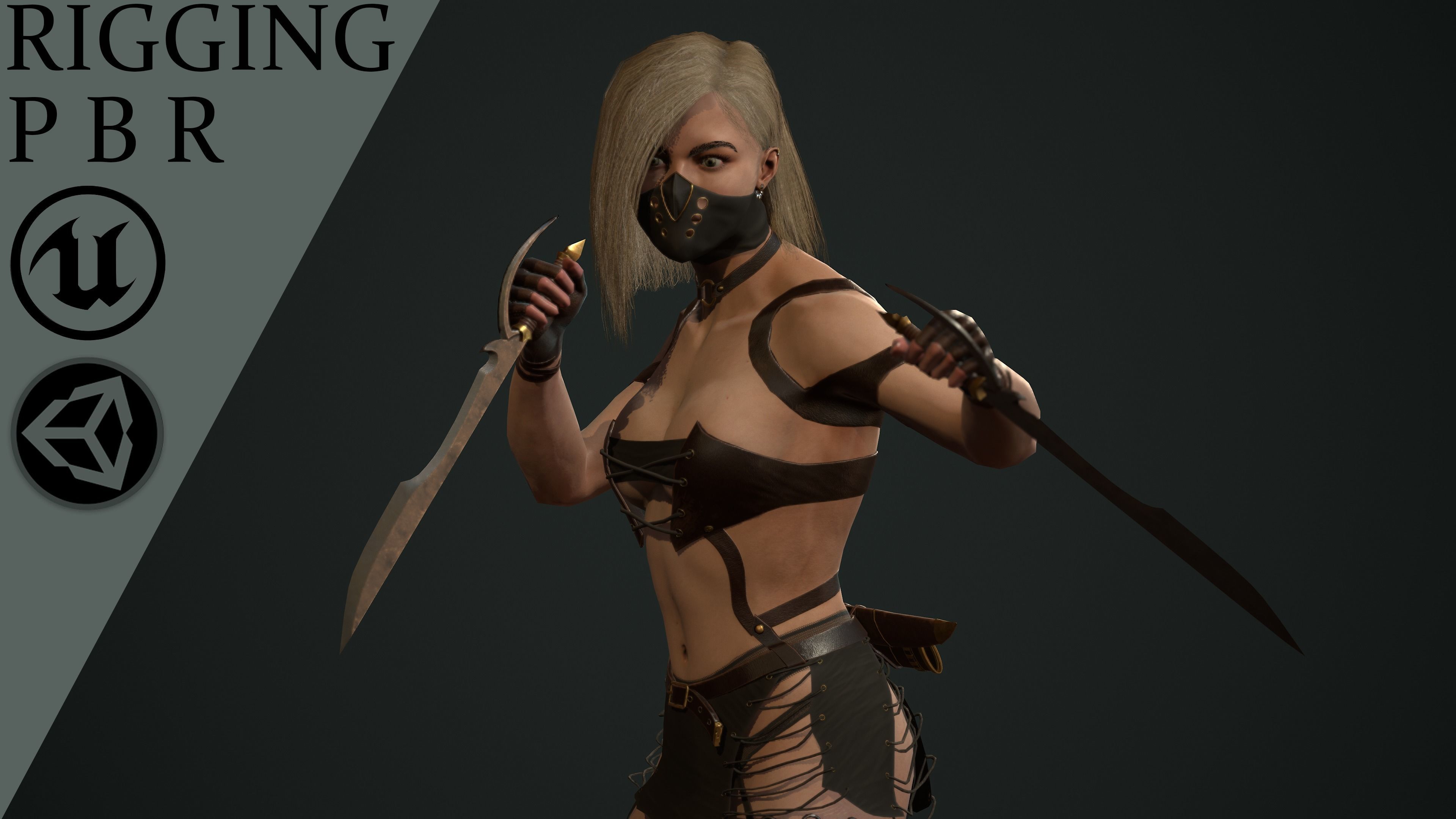 Thief-Girl- Game Ready Low-poly 3D model girl Low-poly 3D model_3