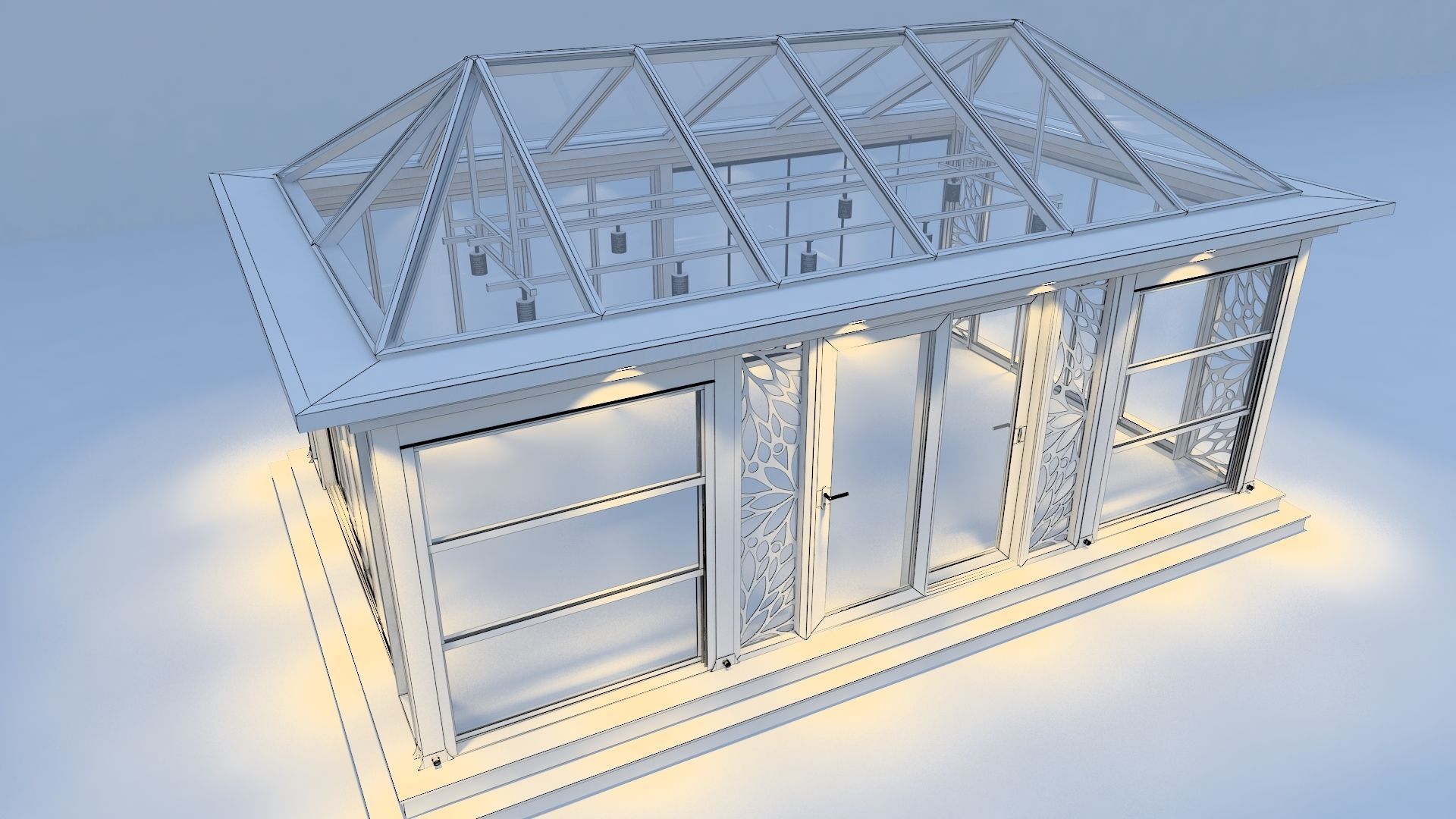 greenhouse conservatory 3D model_7