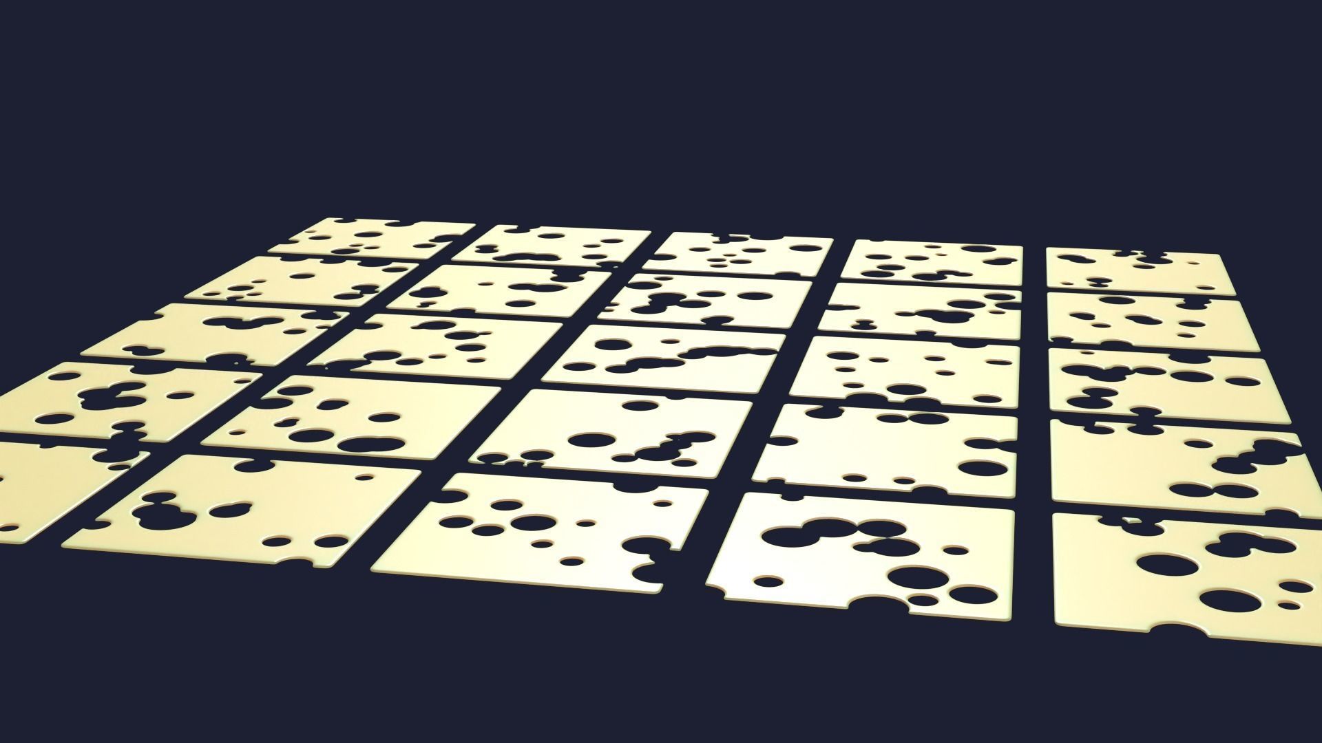 Swiss Cheese Asset Pack 3D model_8