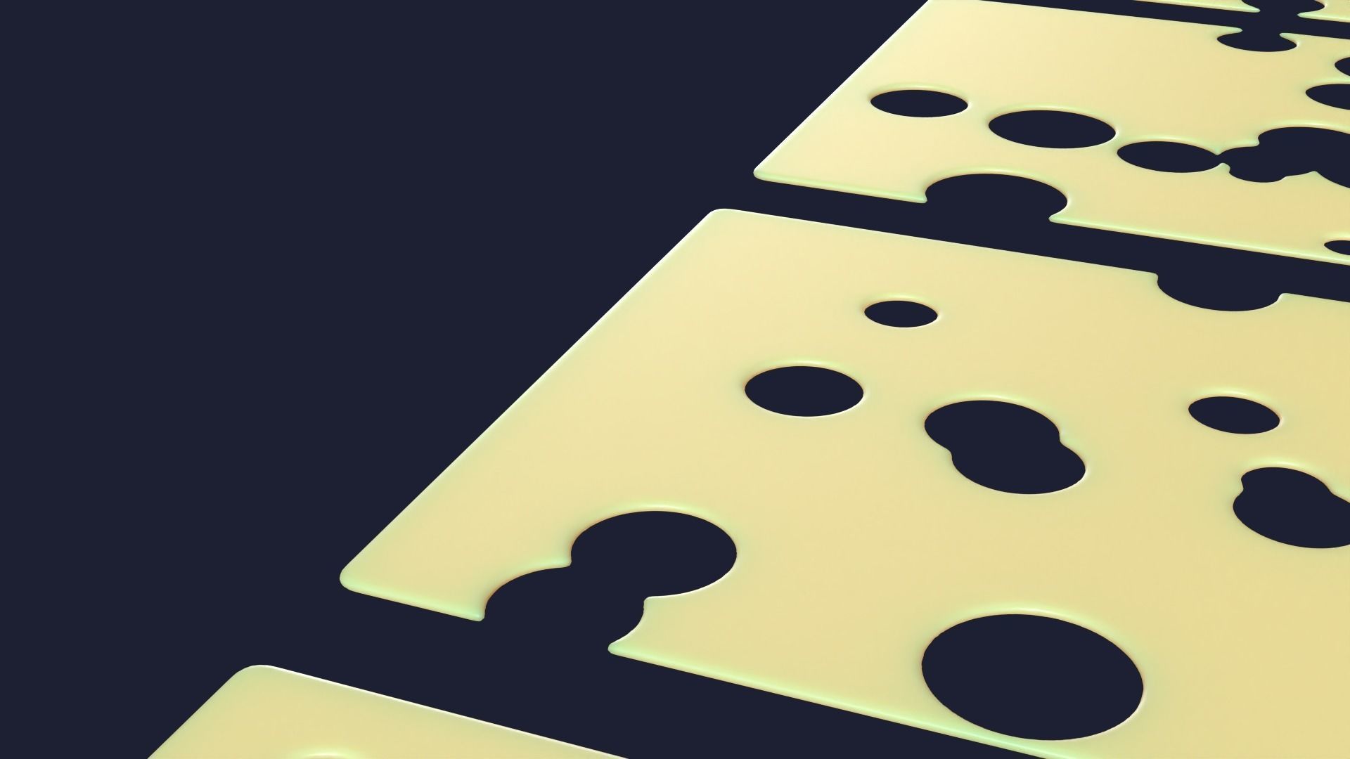 Swiss Cheese Asset Pack 3D model_3
