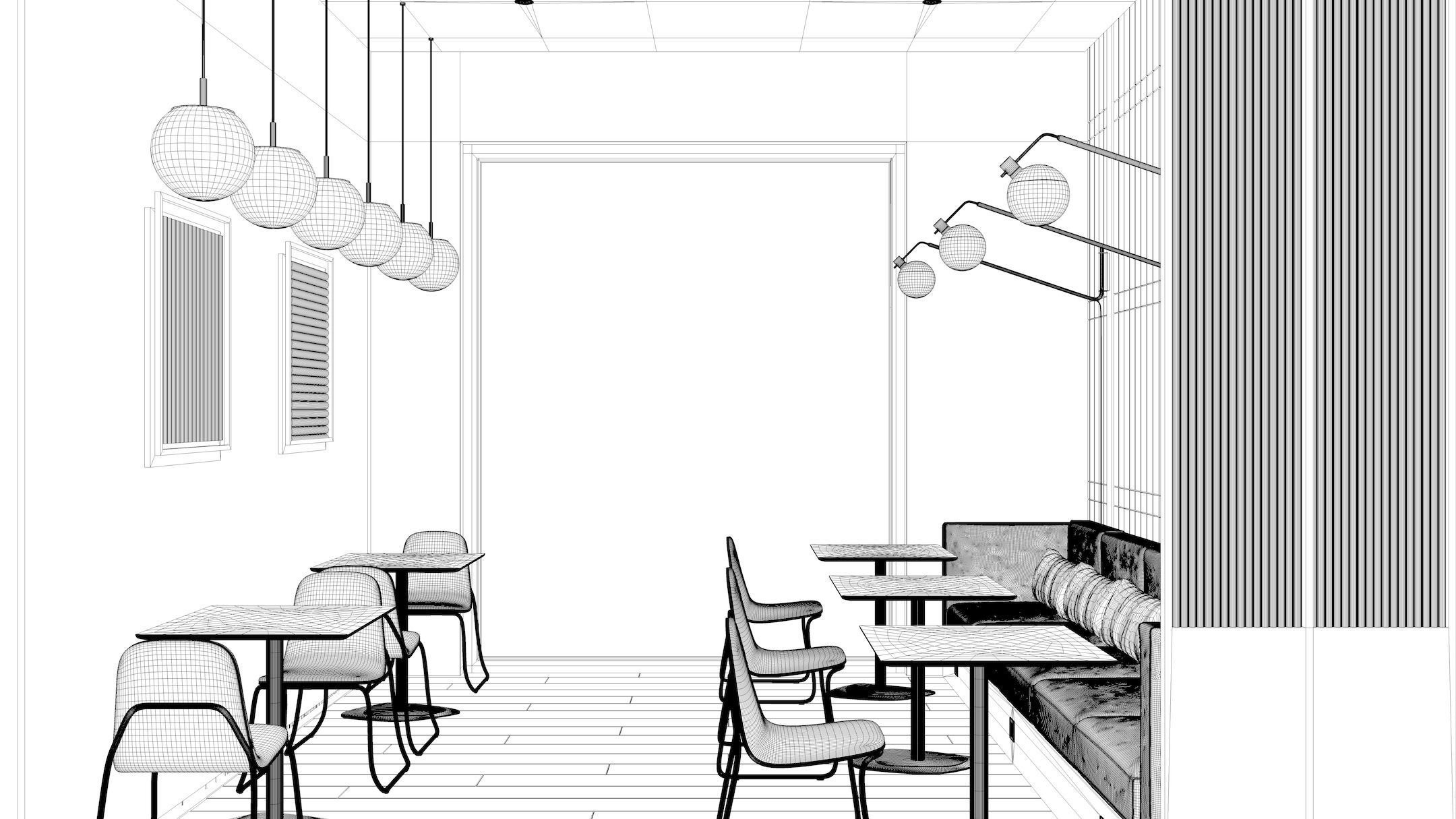 Cafe Interior NM 1 3D model_20