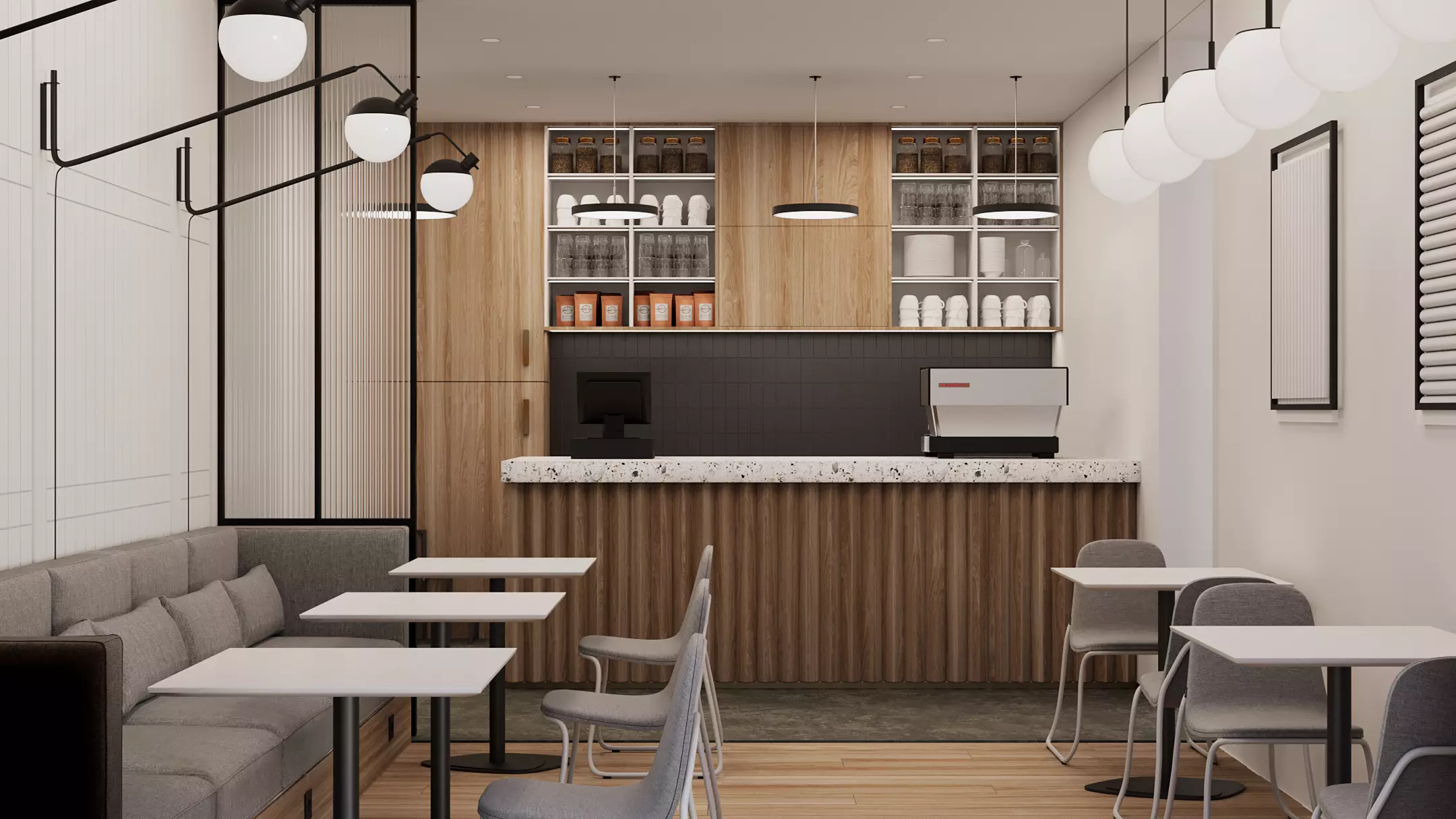 Cafe Interior NM 1 3D model_0