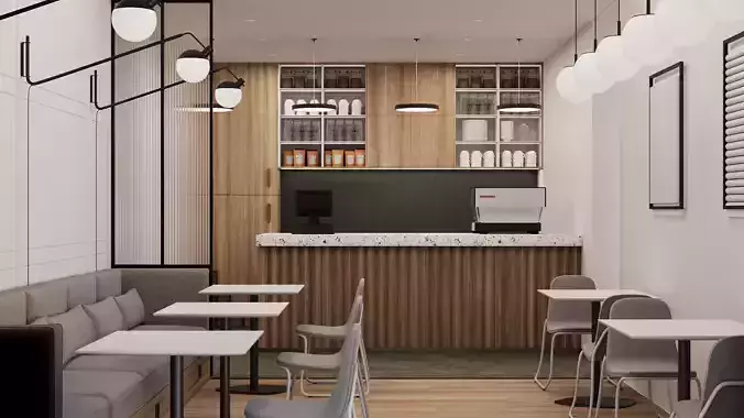 Cafe Interior NM 1 3D model