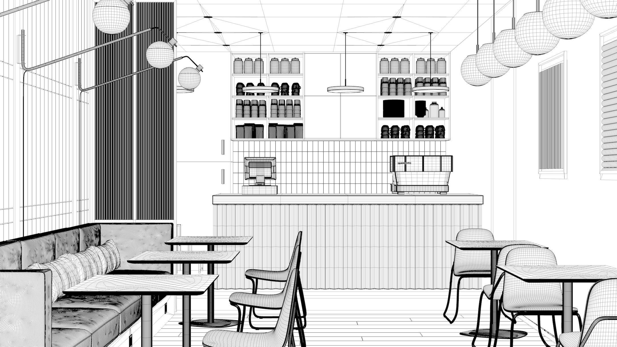 Cafe Interior NM 1 3D model_5
