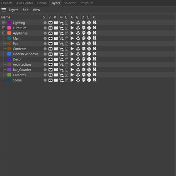 Cafe Interior NM 1 3D model_32