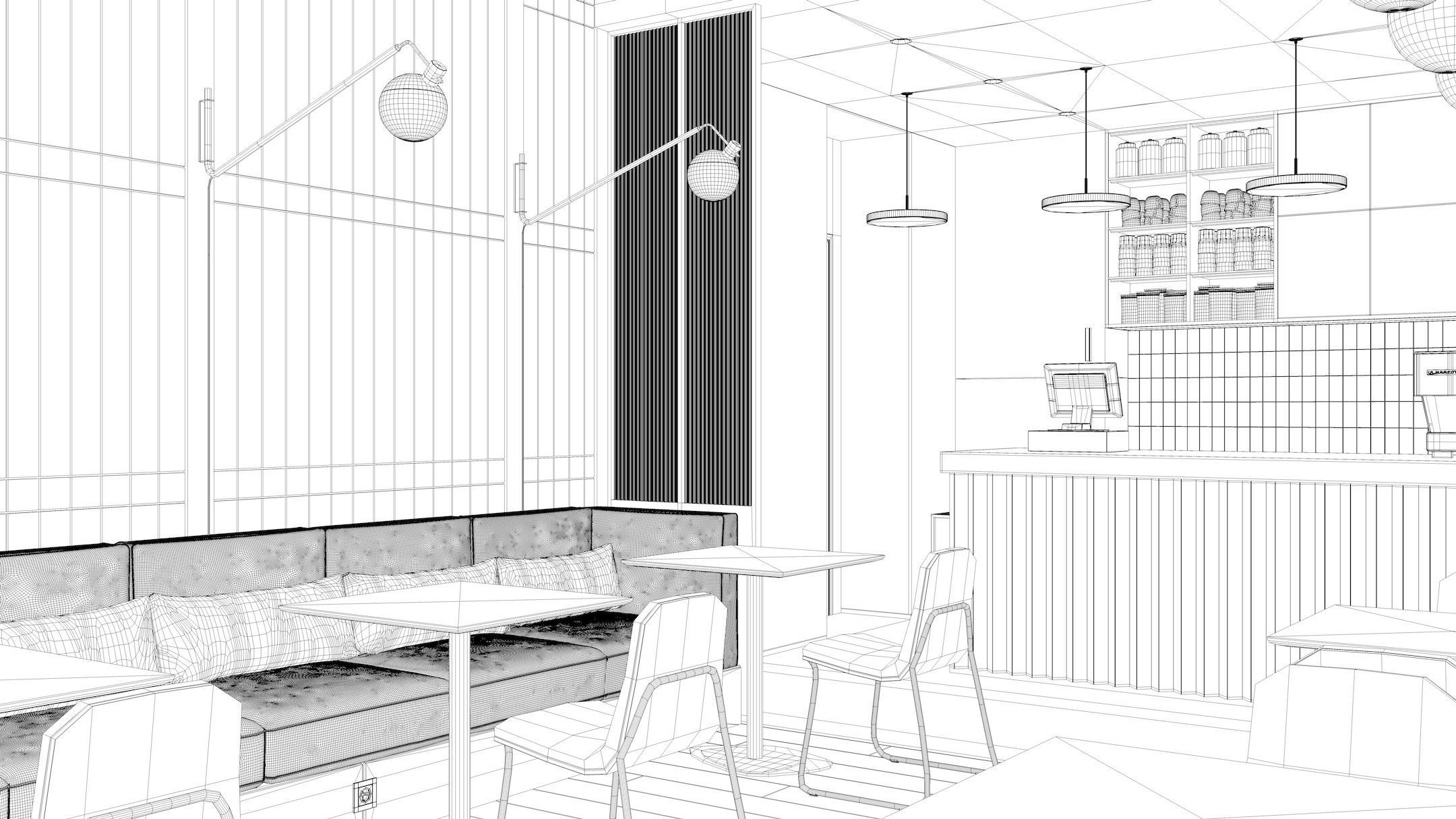 Cafe Interior NM 1 3D model_24