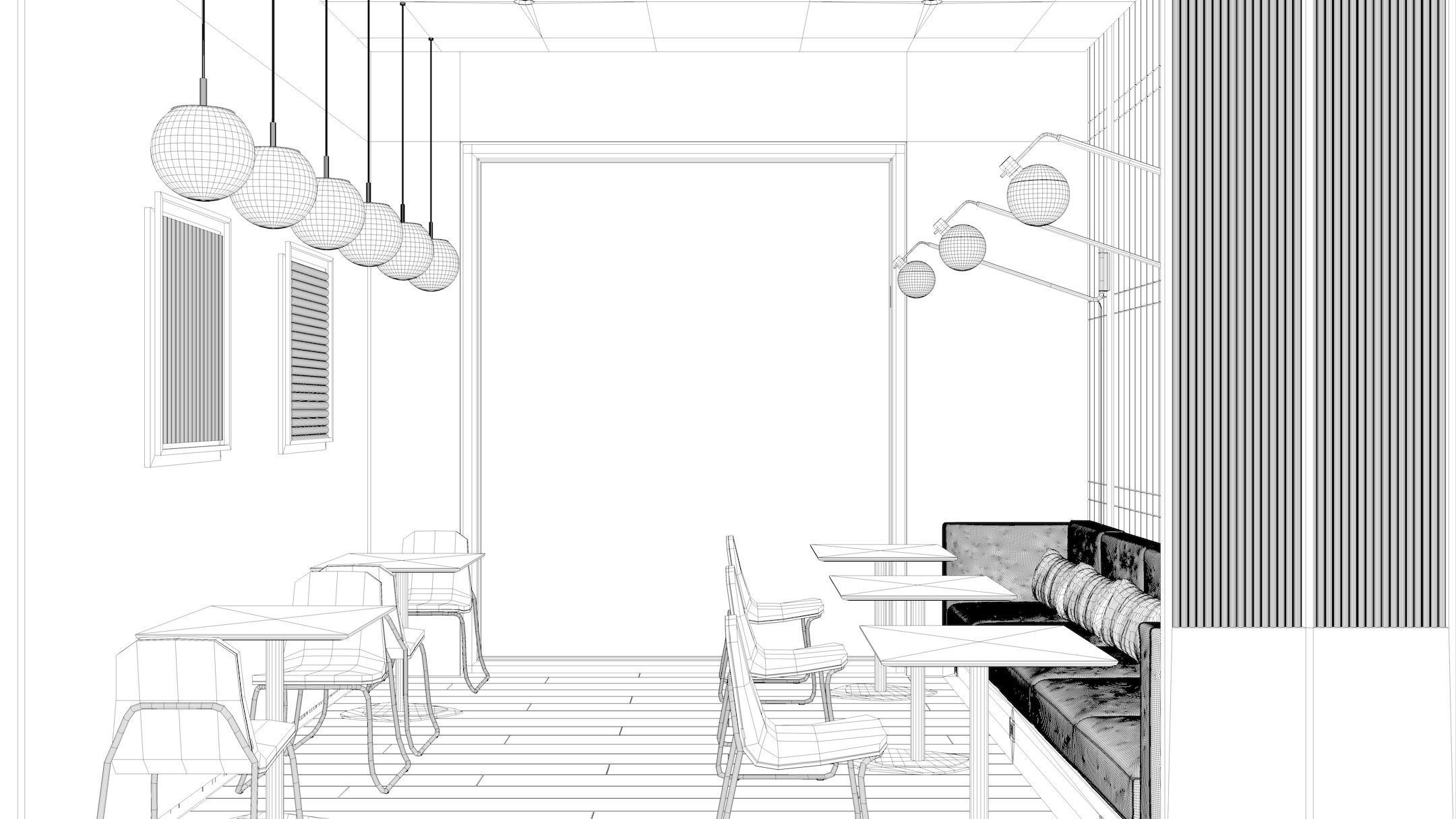 Cafe Interior NM 1 3D model_19