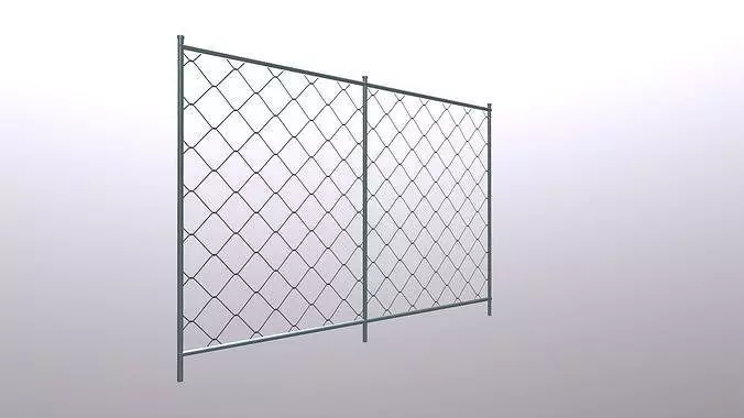 Fence Free low-poly 3D model_0