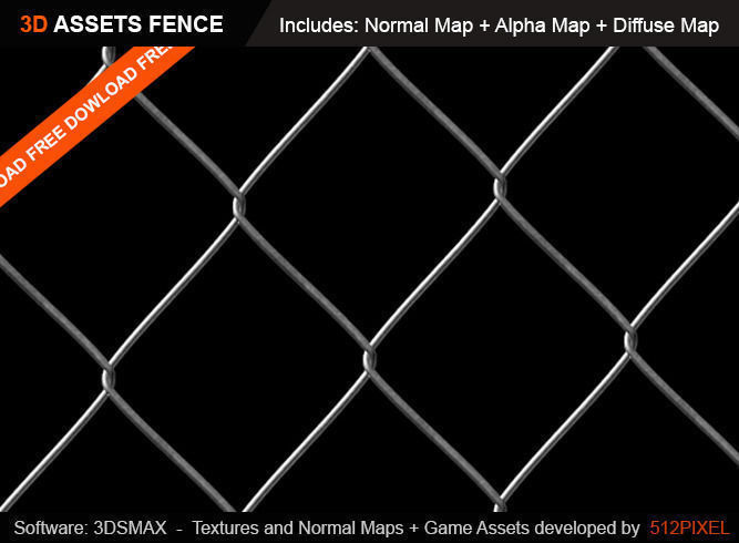 Fence Free low-poly 3D model_7