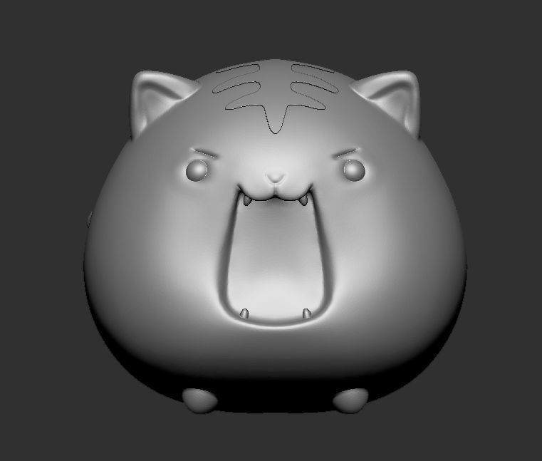 cute tiger printable 3D print model_1