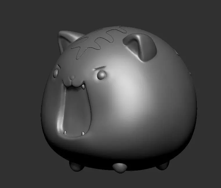 cute tiger printable 3D print model_0