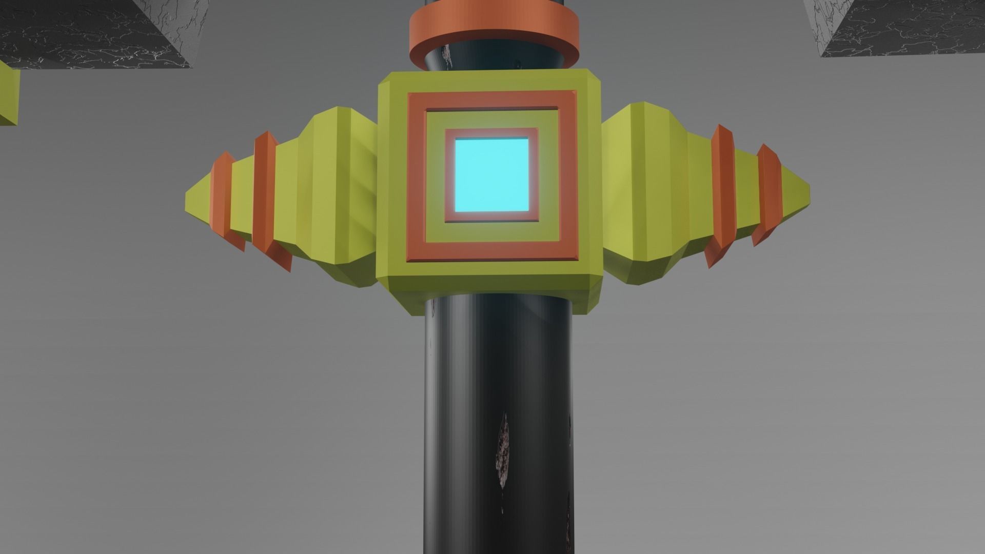 luminous rock hammer Low-poly 3D model_9