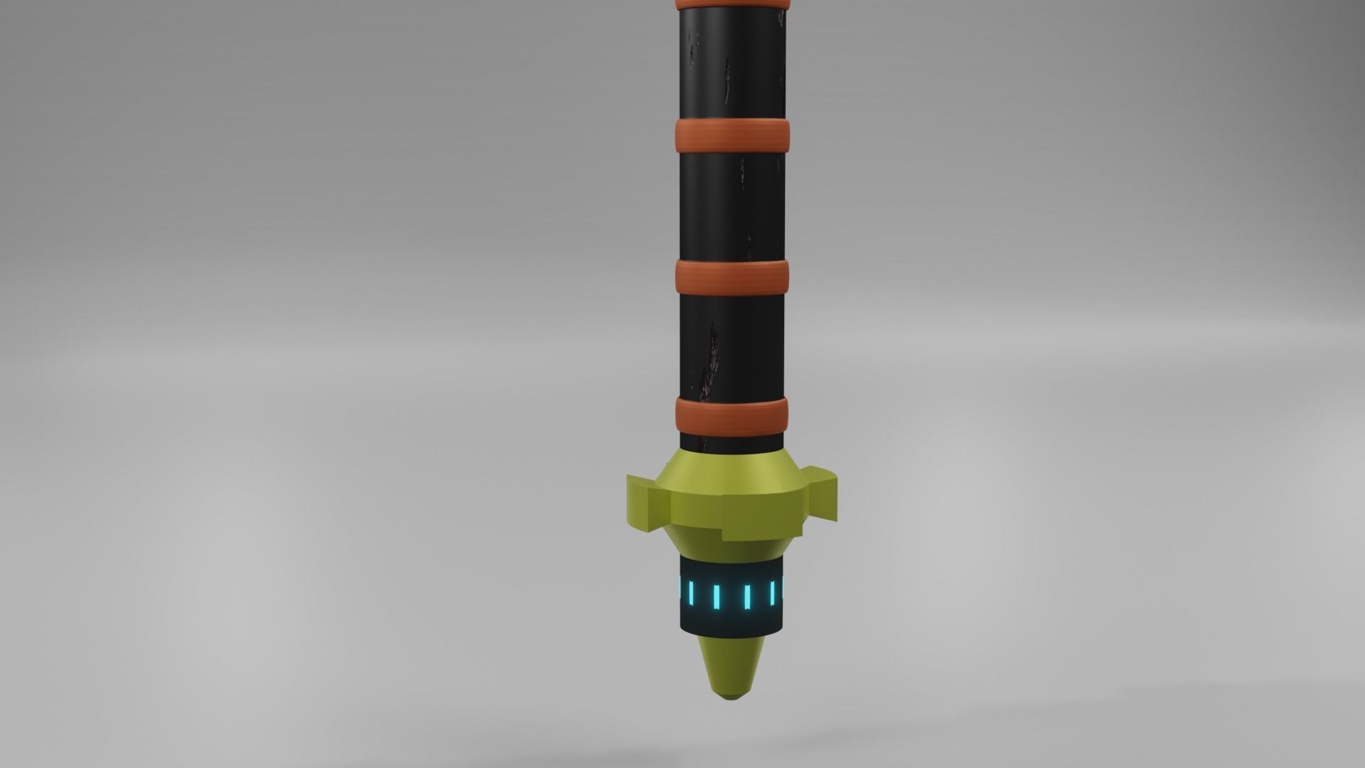 luminous rock hammer Low-poly 3D model_7