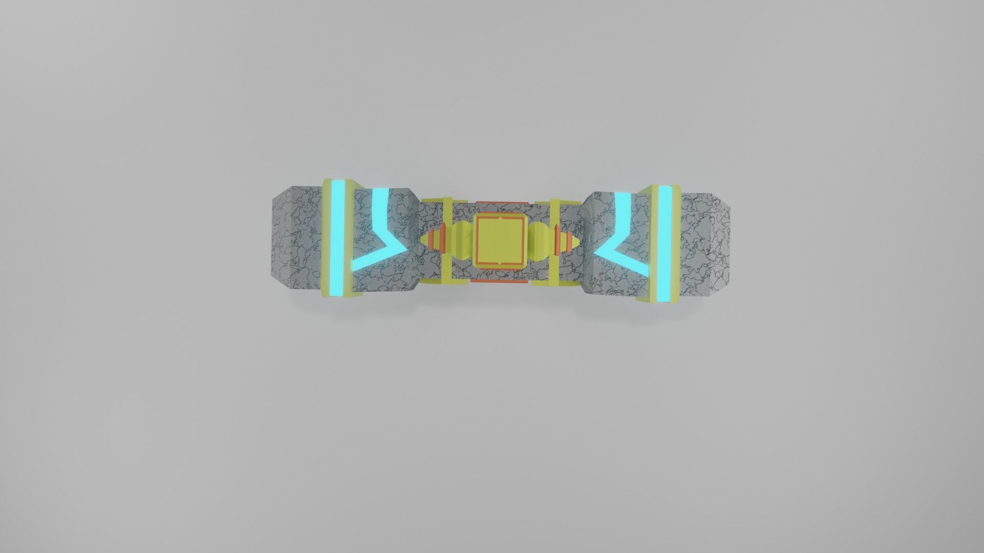 luminous rock hammer Low-poly 3D model_5