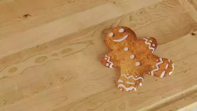 realistic cookie gingerbread man cutting board