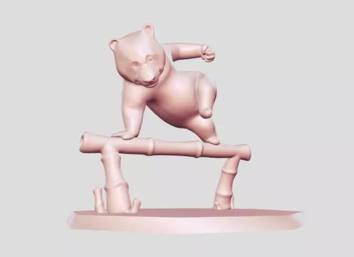 Kung Fu Panda statuette 3D print model
