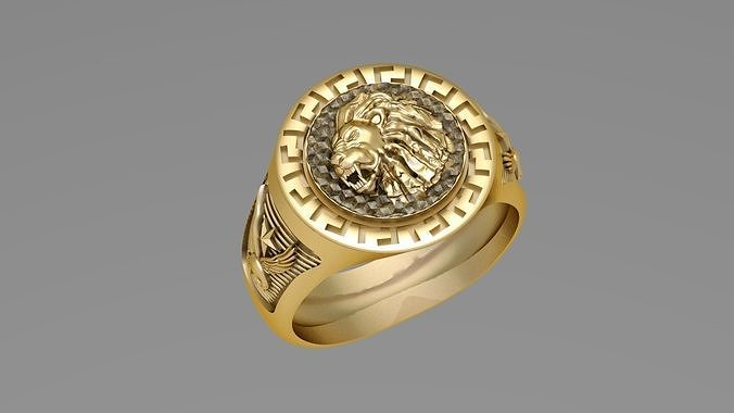 Lion and Eagle Ring  Free 3D print model