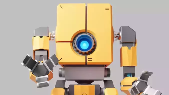 Orange Robot 3D model