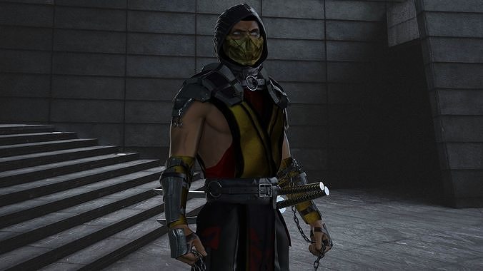 SCORPION Mortal Kombat 3D model 3D print model