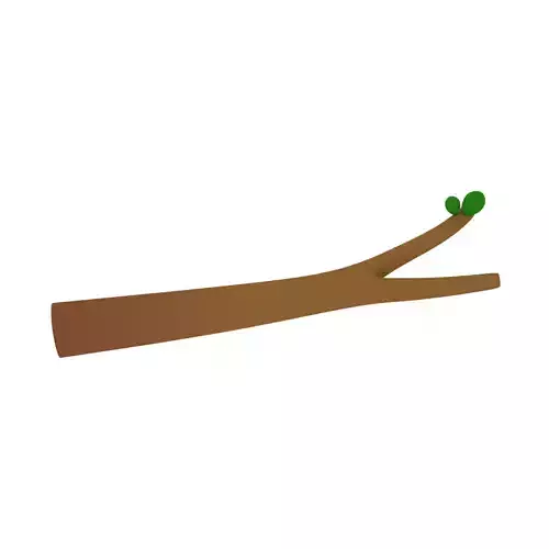 Cartoon trunk branch 3D model