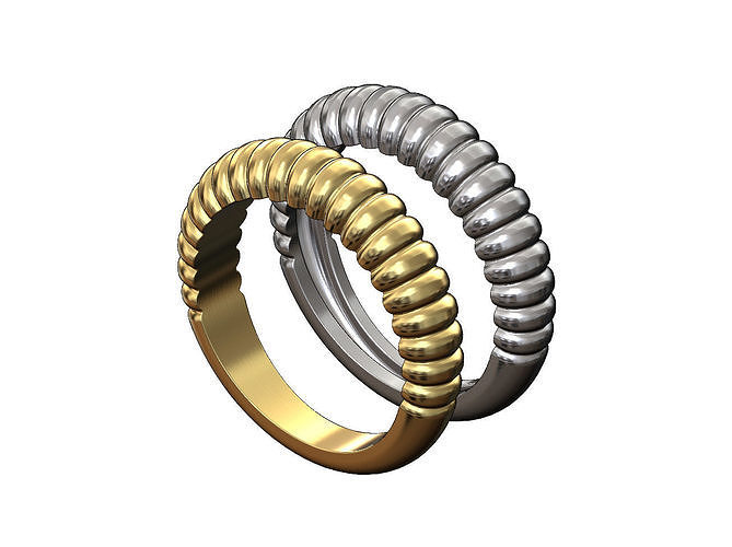 Croissant dome ring 3D print model