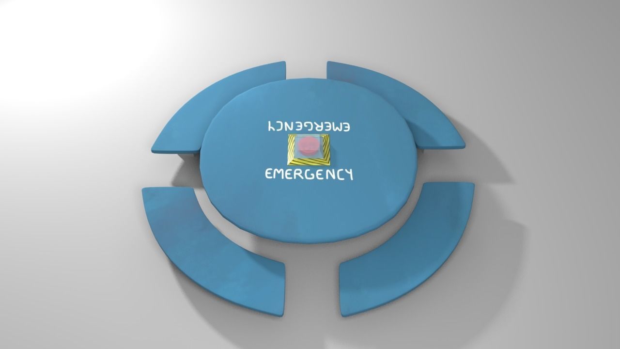 Among Us - Emergency Table  Low-poly 3D model_1