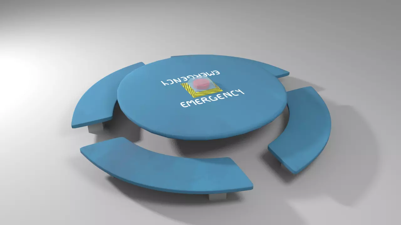 Among Us - Emergency Table  Low-poly 3D model_0