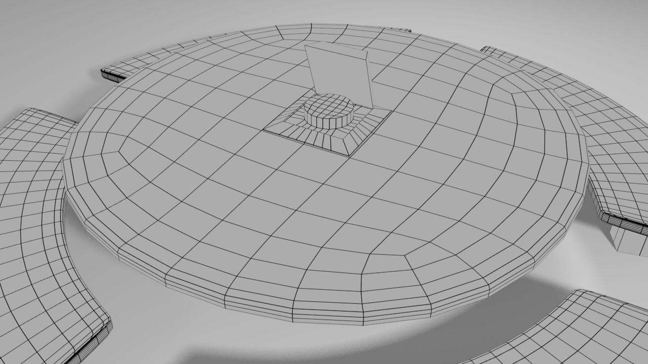 Among Us - Emergency Table  Low-poly 3D model_5