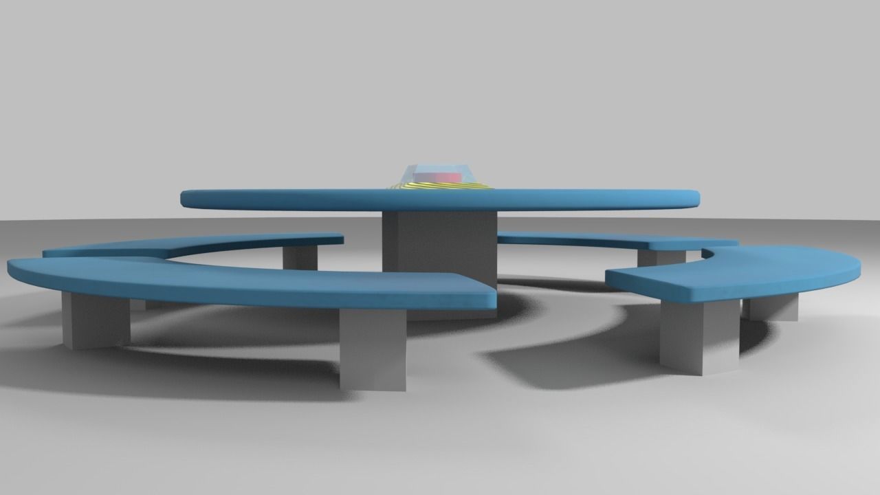 Among Us - Emergency Table  Low-poly 3D model_3