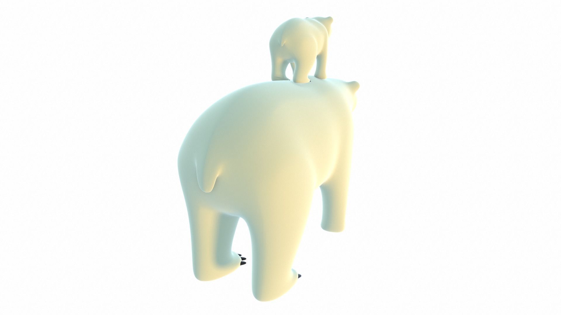 Polar Bear Pack - Stylized Low-poly 3D model_5