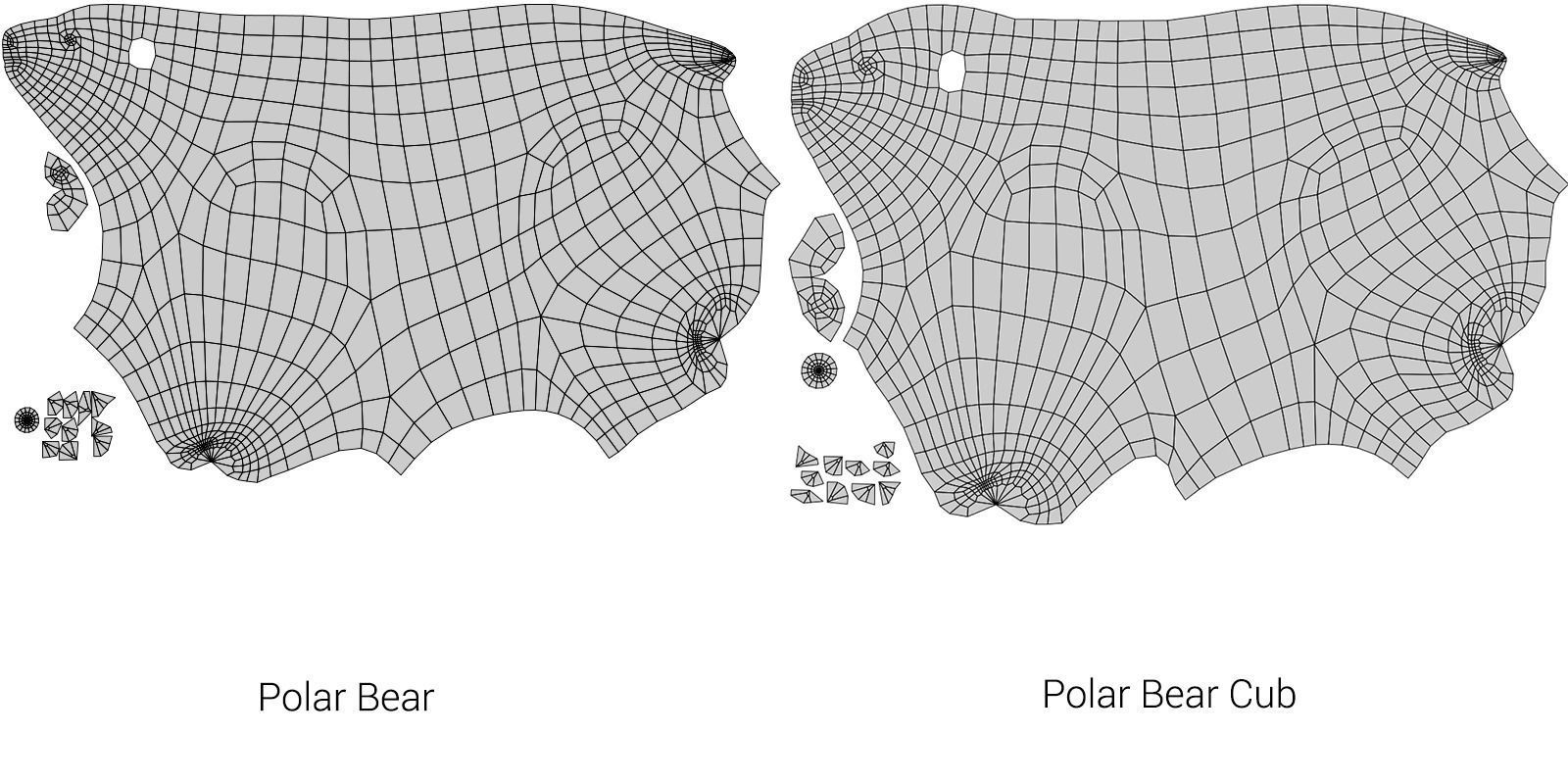 Polar Bear Pack - Stylized Low-poly 3D model_11