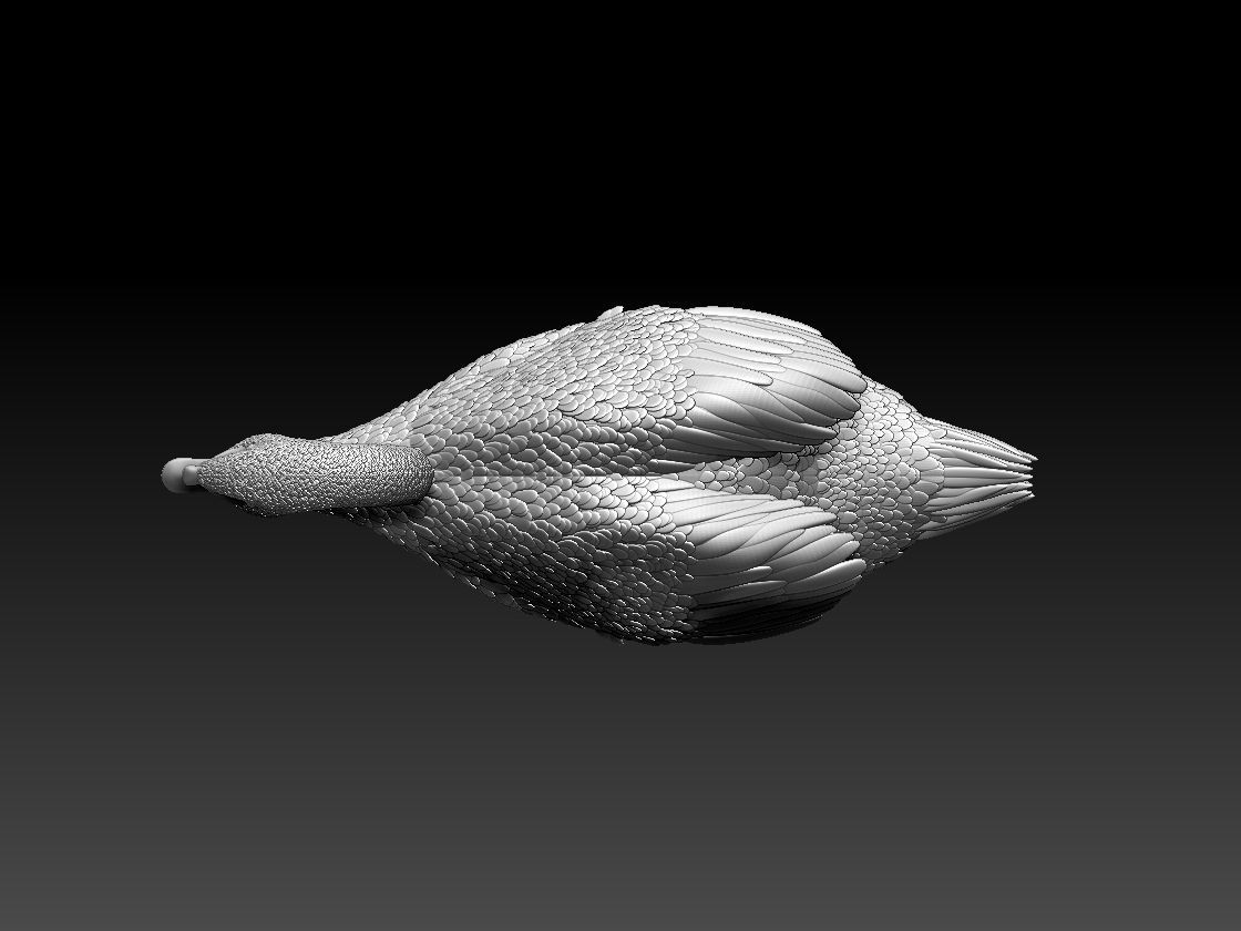 swan sculpture 3D print model_41