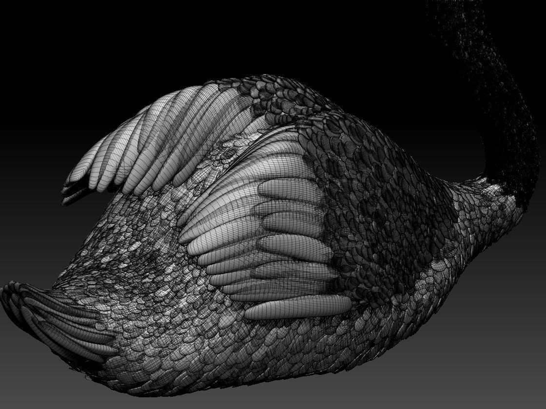 swan sculpture 3D print model_72