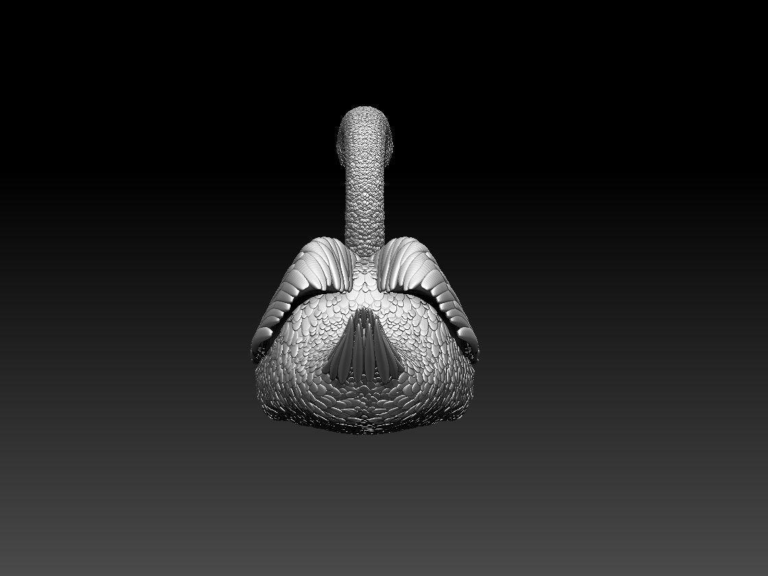 swan sculpture 3D print model_21