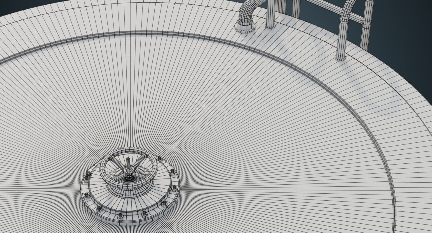 Water Tank 2A Low-poly 3D model_12