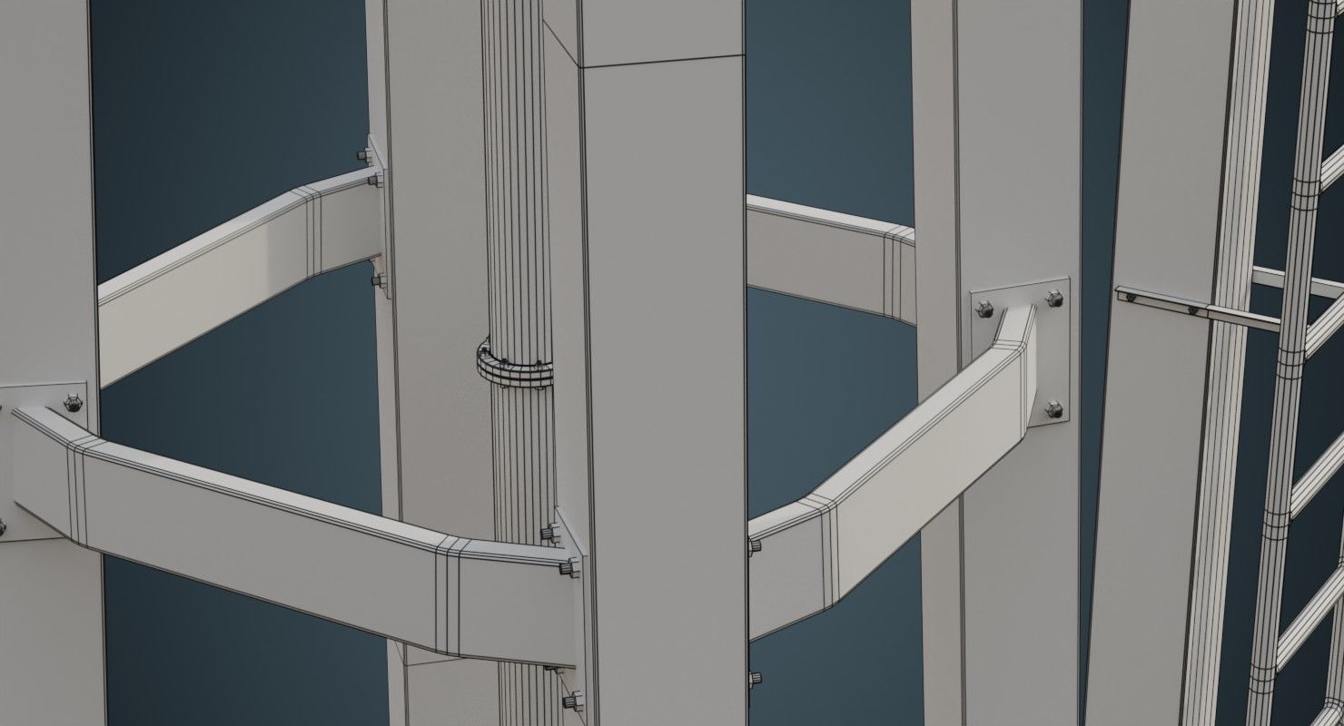 Water Tank 2A Low-poly 3D model_11