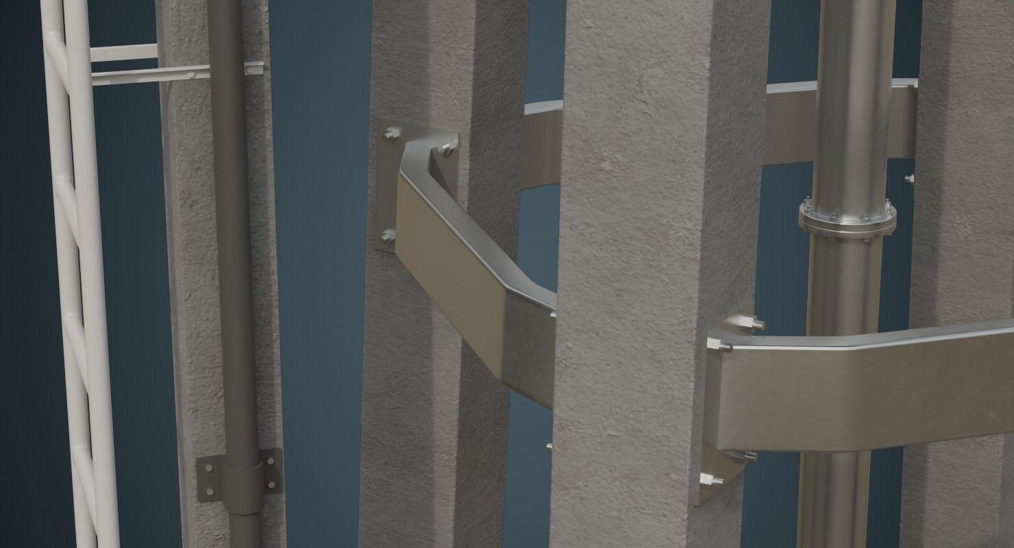 Water Tank 2A Low-poly 3D model_6