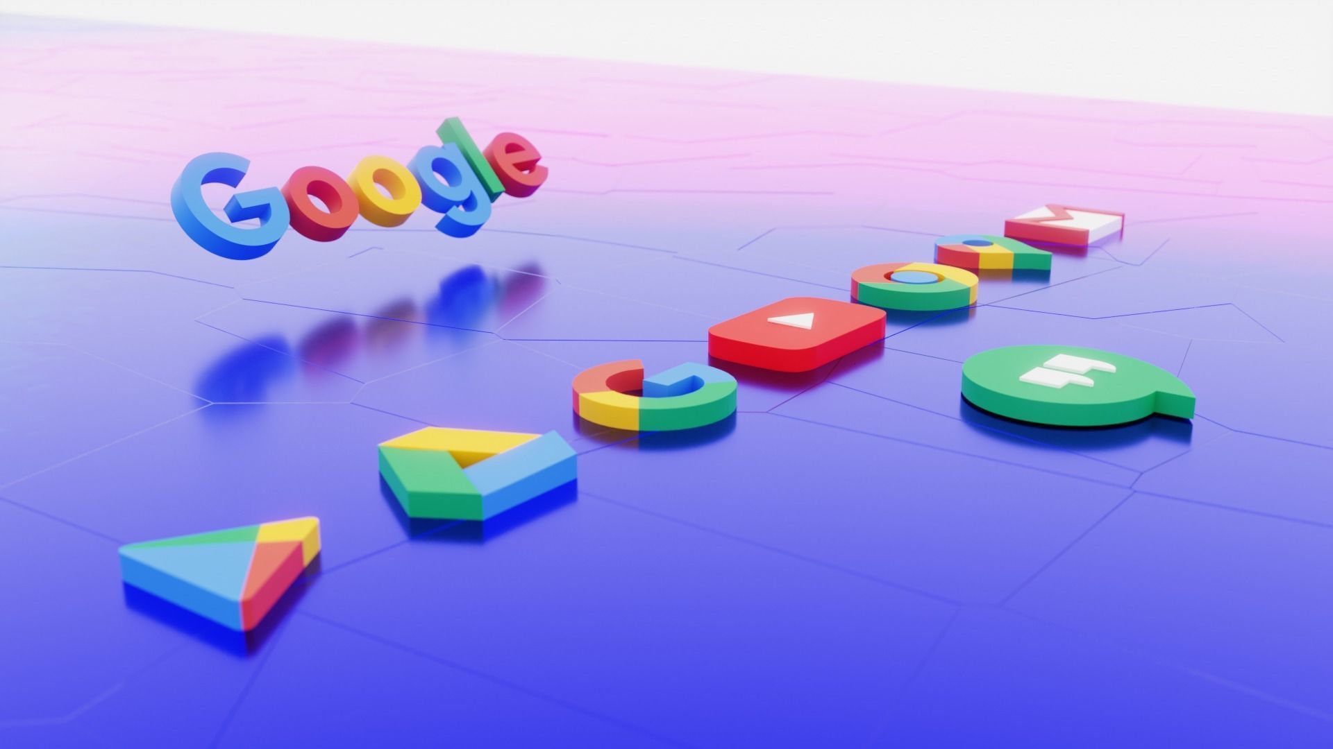 3d Google app icons  3D model_1