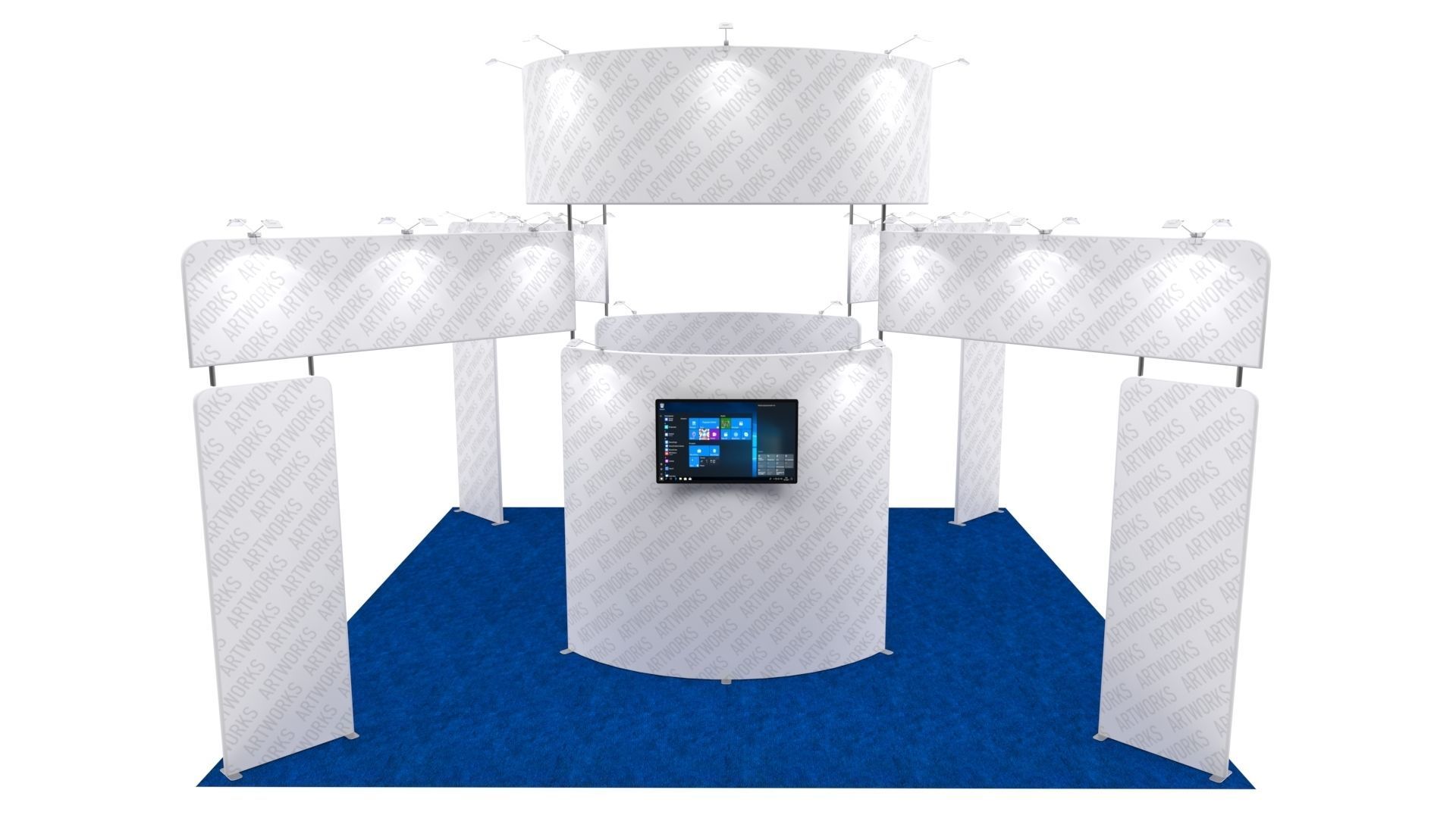 Exhibition booth 20x20ft 3DM009 3D model_5